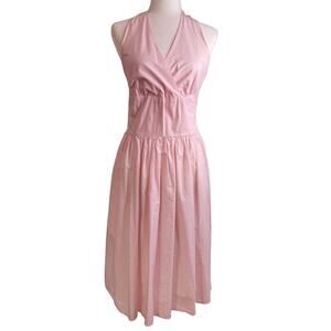 Pink Dress Pin Up White Polka Dots 1950s Marilyn Style